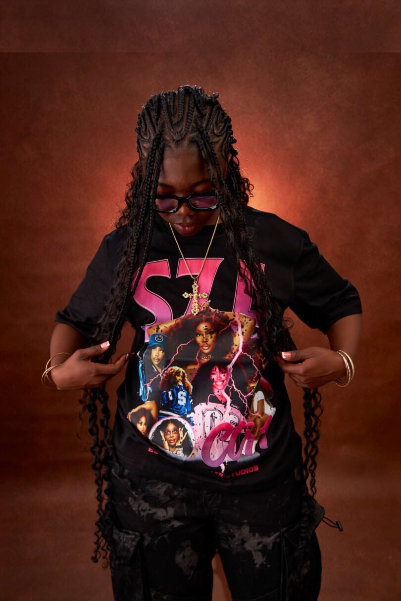 SZA Fan Tees - Black - Image 3