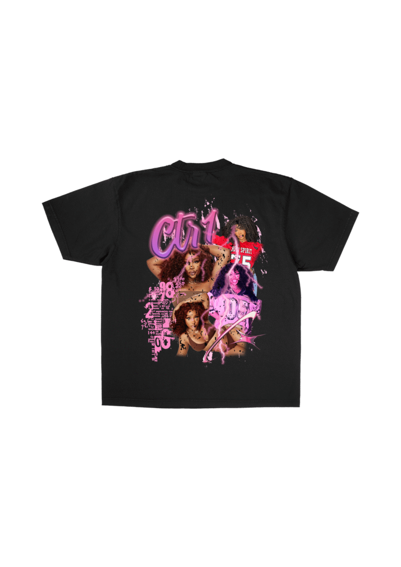 SZA Fan Tees - Black - Image 2